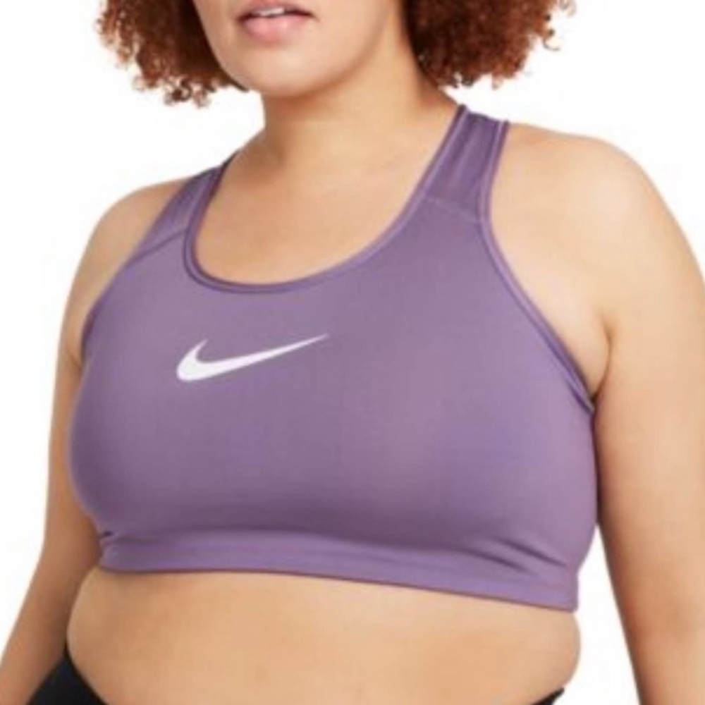 Nike Dri-Fit  Racerback Medium Support Purple Sports Swoosh Bra Sz 3X NWT